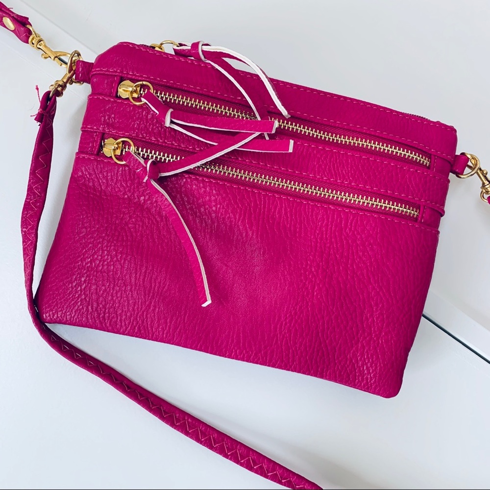 Fuschia Cross-Body/Wristlet Purse - NWOT - Picture 2 of 7